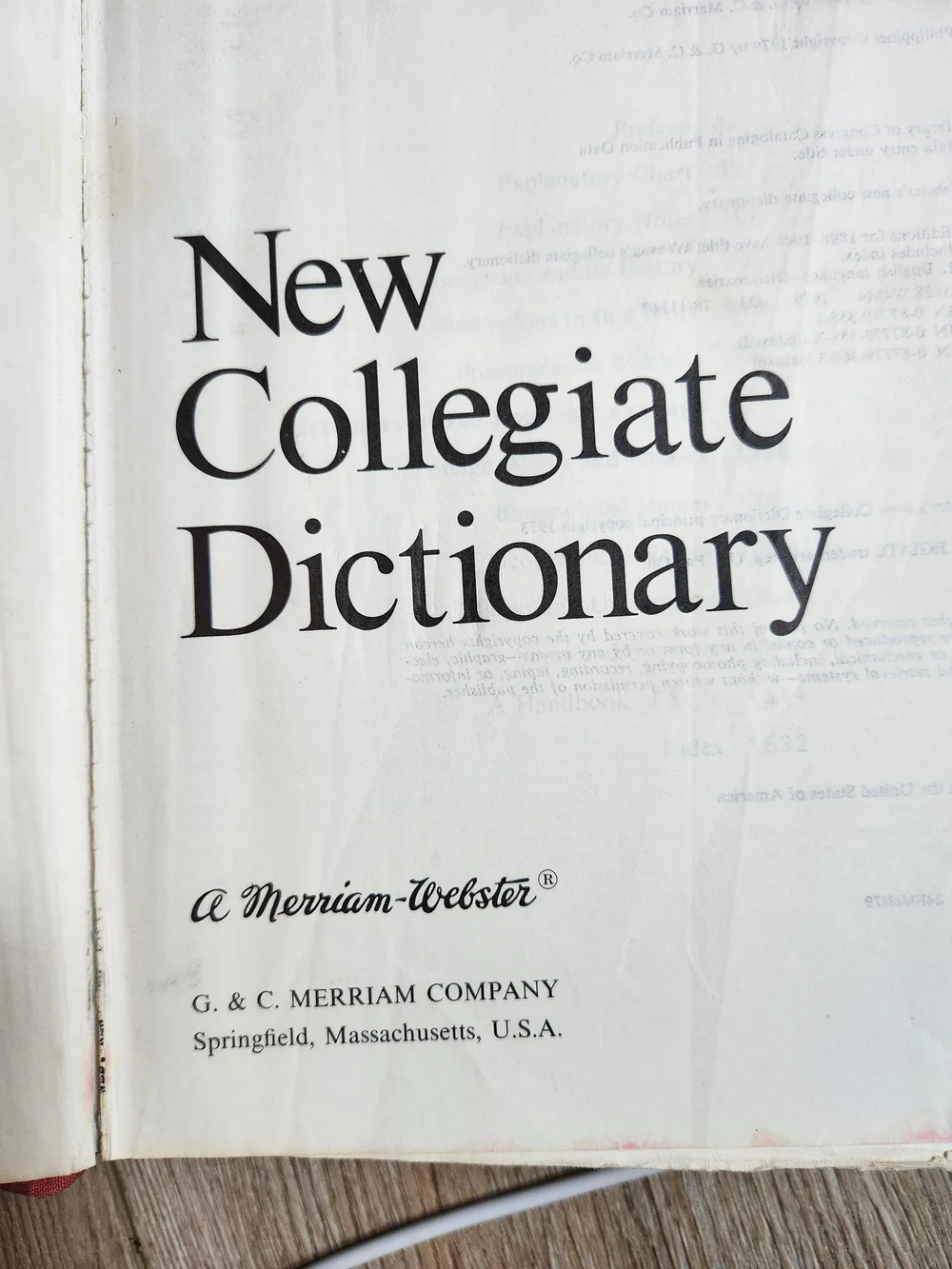 Webster's New Collegiate Dictionary - Pink Hardcover